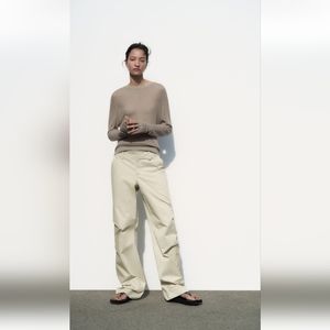 Zara full length pleated pants (L)